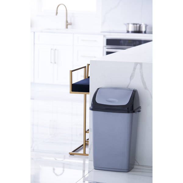 Superior Performance Plastic 13 Gallon Swing Top Trash Can & Reviews